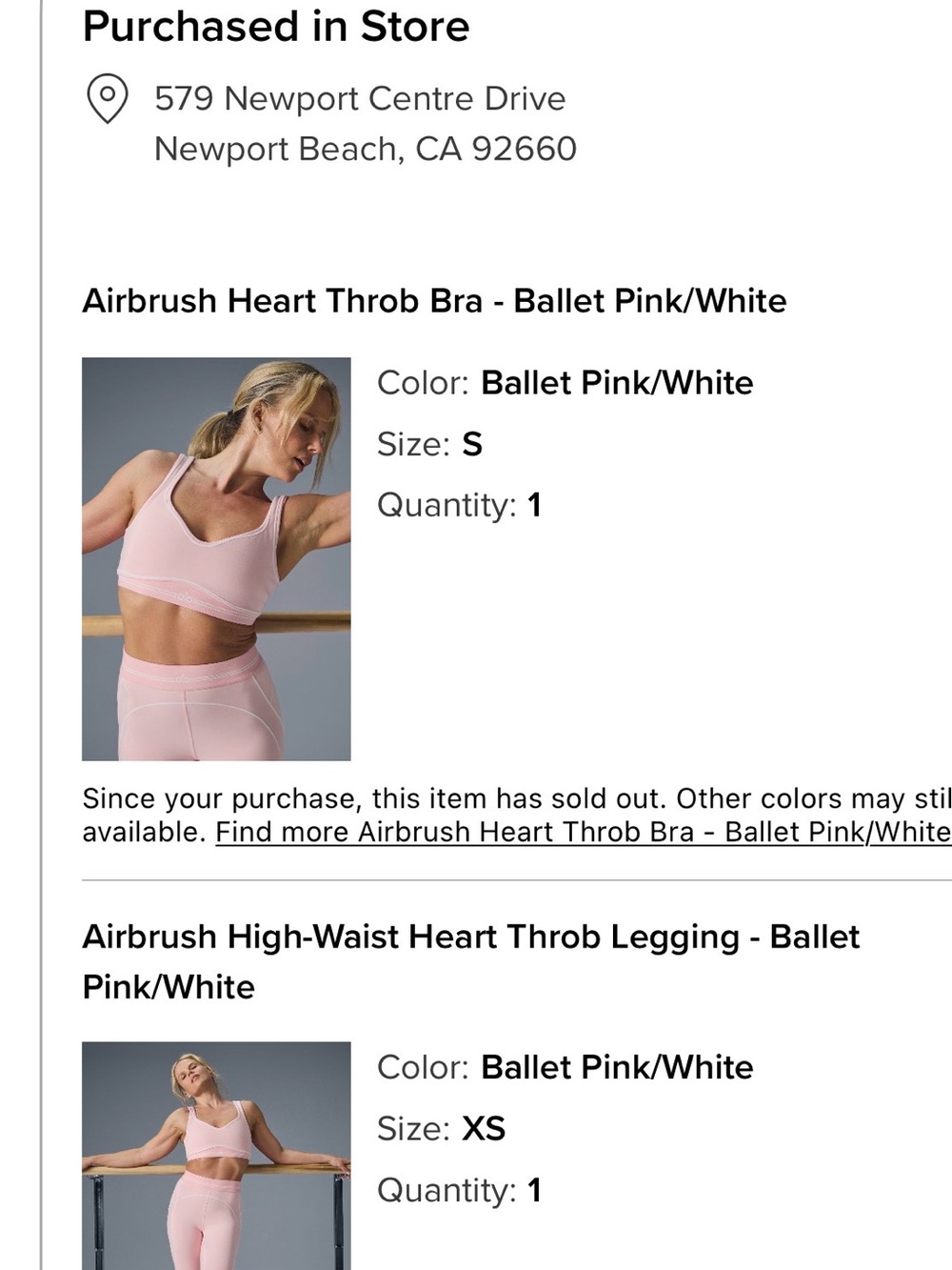 ALO Yoga Blush Pink Seamless Sports Bra and Leggings Set - Picture 4 of 4